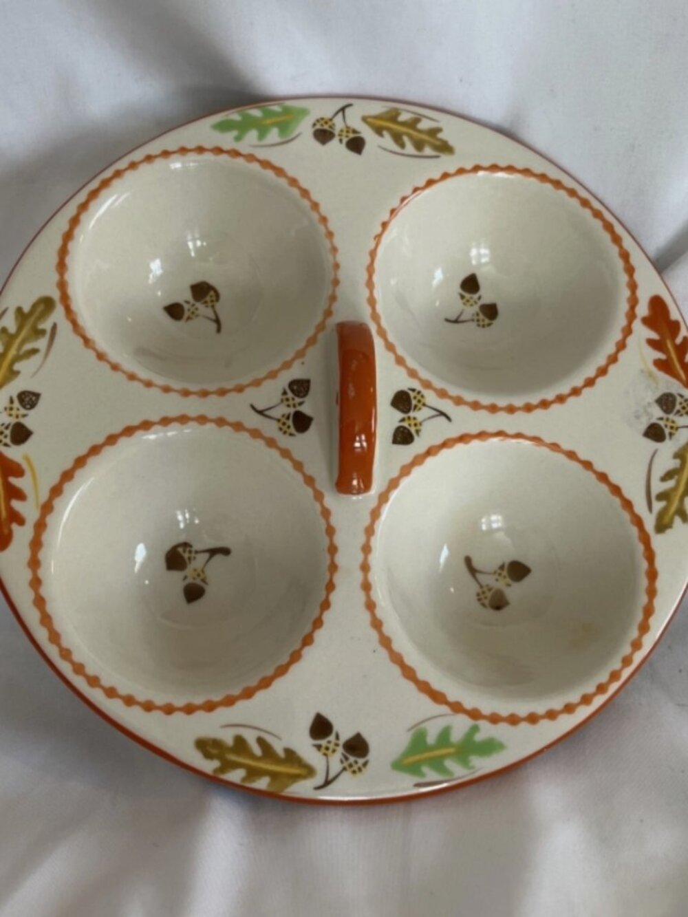 NEW Temptations by Tara Old World Fall Harvest Egg Poacher Muffin Dish